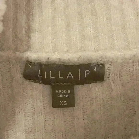 LILLA P
Easy Split Collar Sweater, Salt - Picture 7 of 11